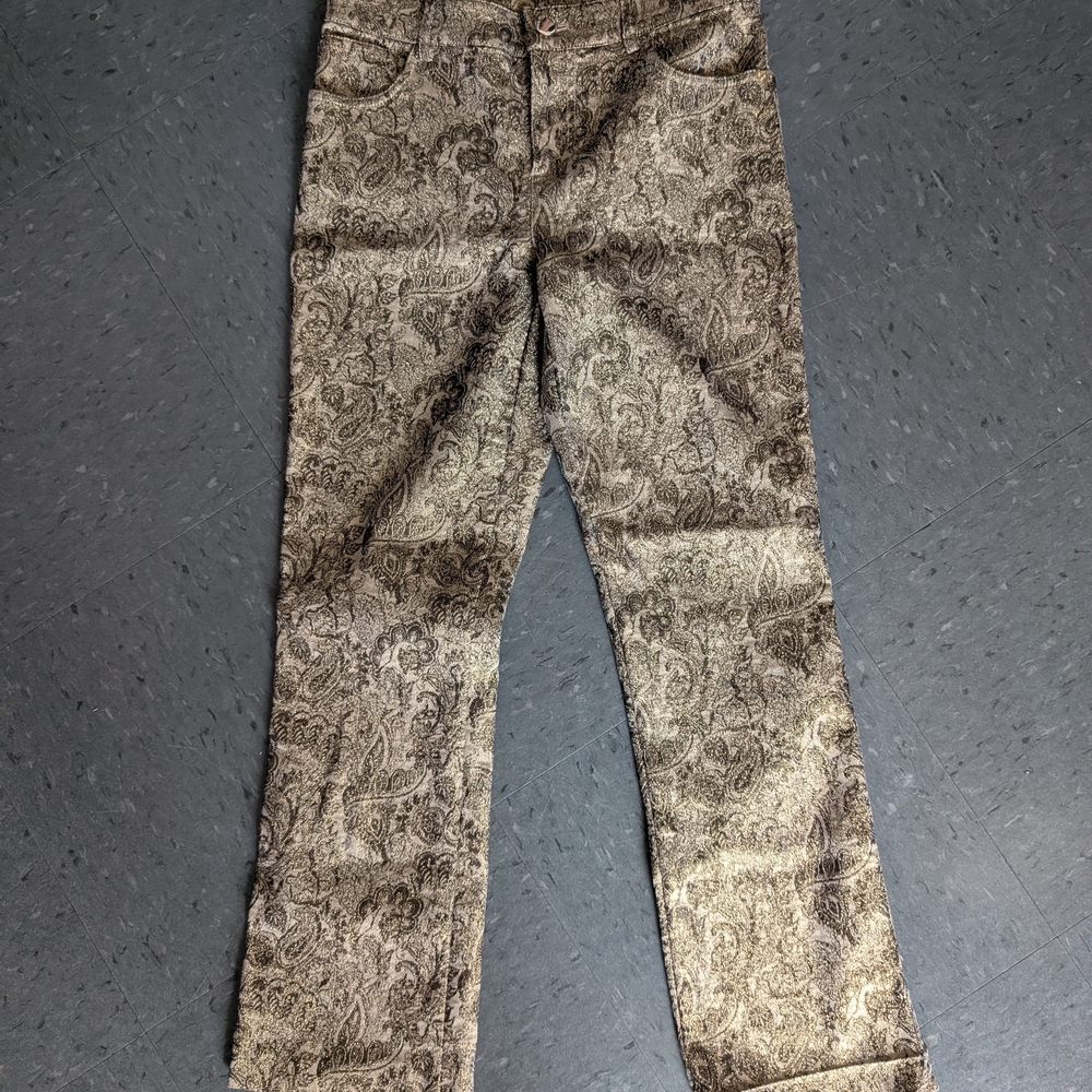 Alice + Olivia Metallic Paisley Pants
